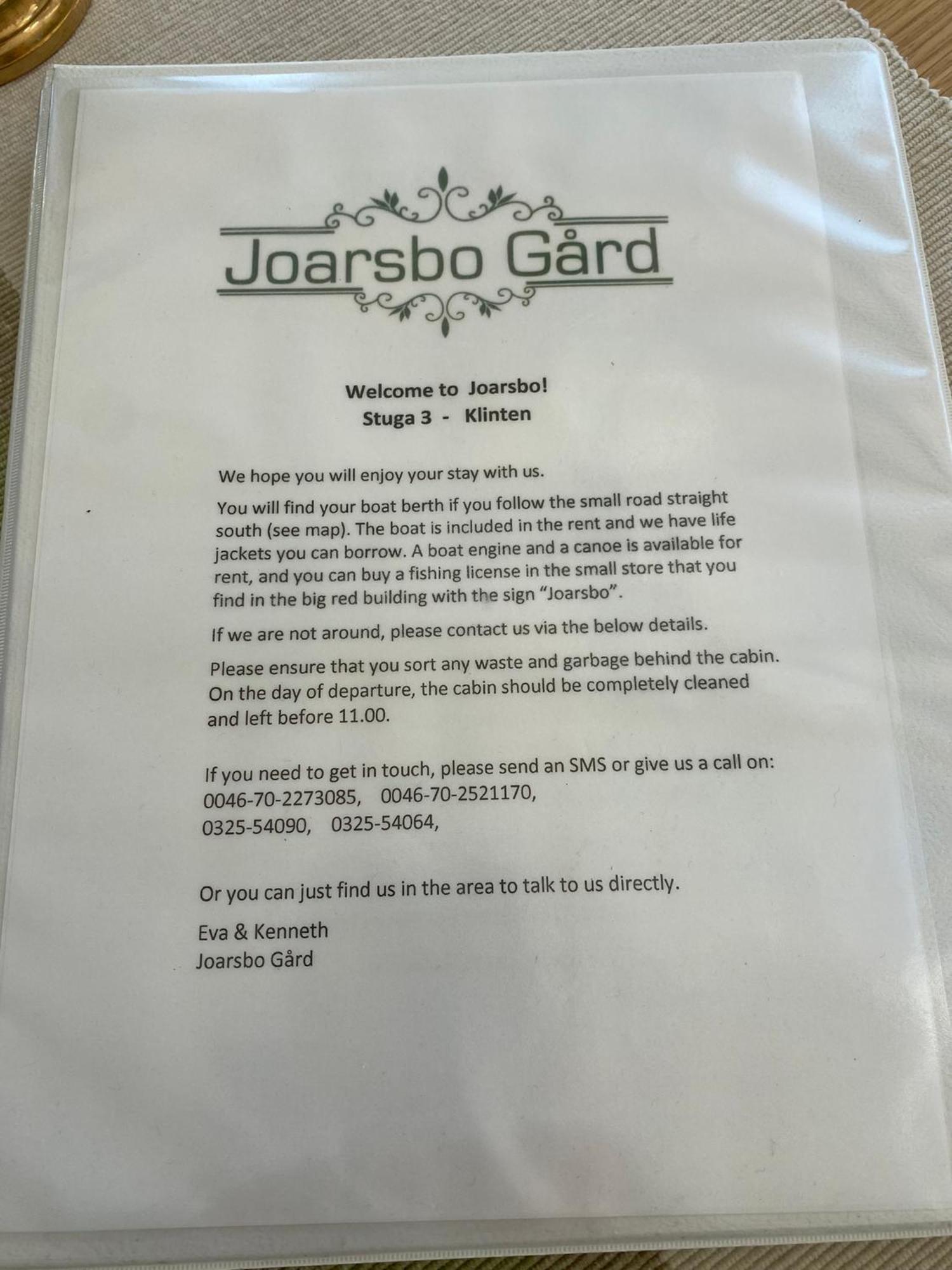 Joarsbo, Stuga 3, Klinten Kalv المظهر الخارجي الصورة